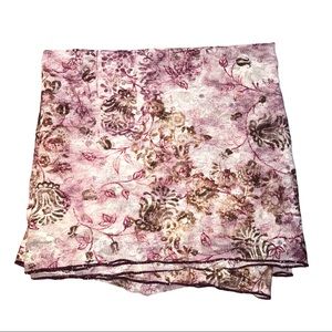 Feminine Victorian Embroidered Pink Scarf